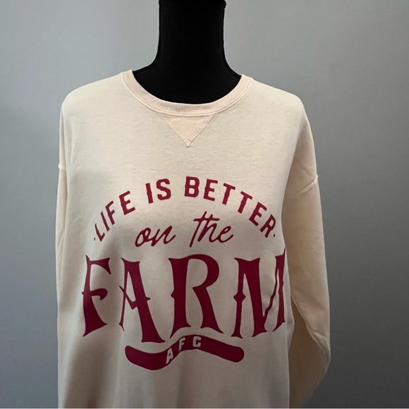 Comfort Wash Tops - Life is Better on the Farm Sweatshirt